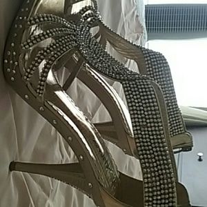 Open toe dress platform heels